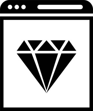 Elmas simgesi vektör illüstrasyonu