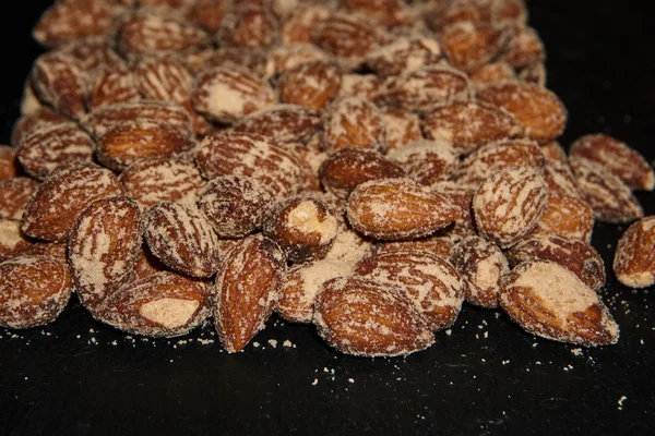 Frutos secos, almendras saladas — Foto de Stock