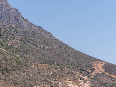 Balos Gölü 'nde turkuaz suyu ve Girit' te Gramvousa ile inanılmaz bir sahil.