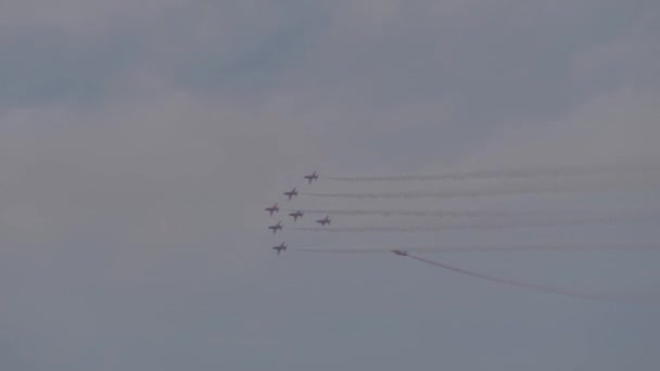Tallinn Estonia June 2021 Performance Royal Air Force Aerobatic Team — Stock Video