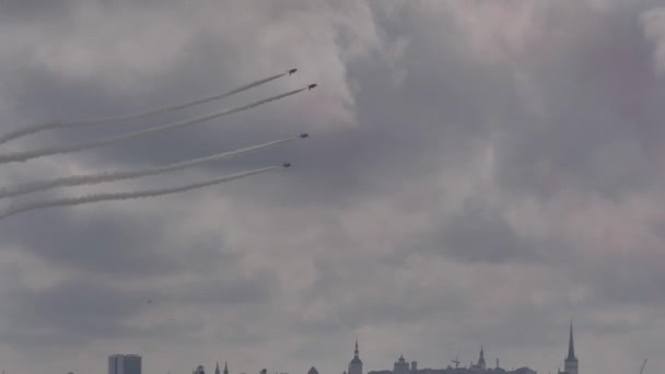 Tallinn Estônia Junho 2021 Desempenho Força Aérea Real Aerobatic Team — Vídeo de Stock