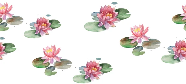 Suluboya lotus desen — Stok fotoğraf