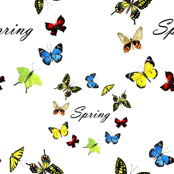 Akvarell pillangó mintás — Stock Fotó