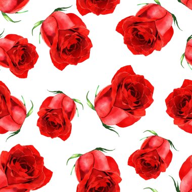 Suluboya gül deseni