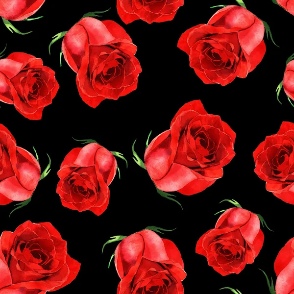 Suluboya gül deseni