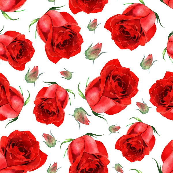 Watercolor rose pattern — Stock Photo, Image