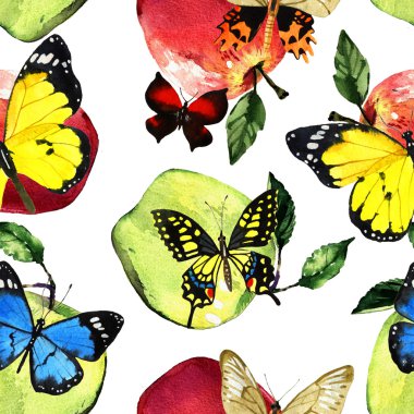 suluboya kelebek deseni