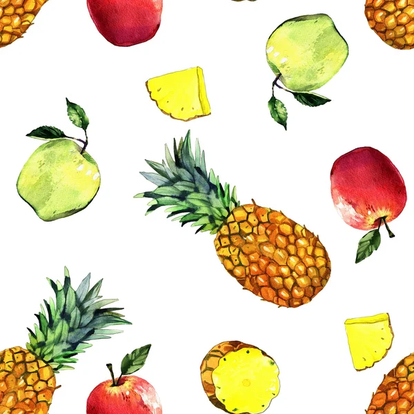 Akvarell ananász illusztráció — Stock Fotó