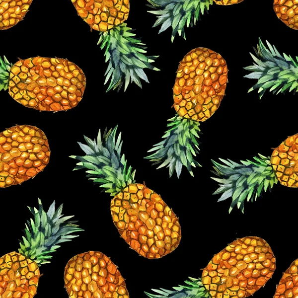 suluboya ananas illüstrasyon