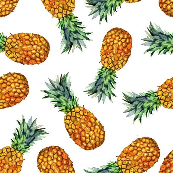 suluboya ananas illüstrasyon