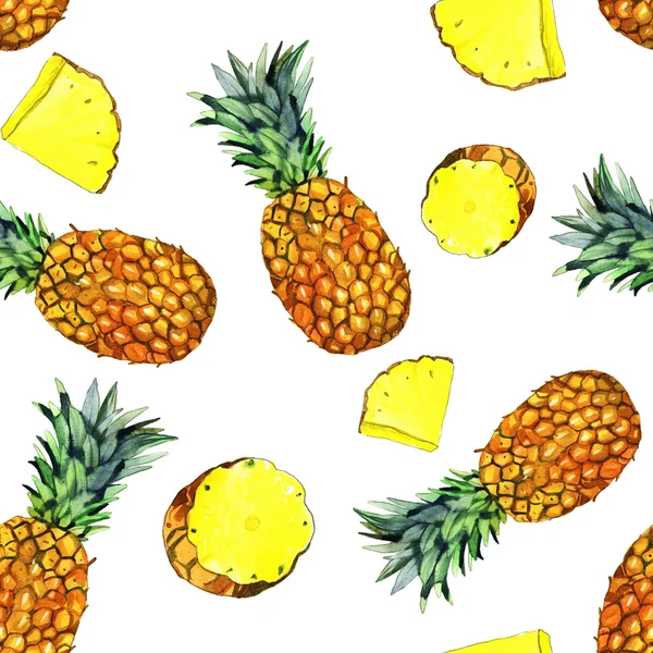 Watercolor pineapple illustration — Stock Photo, Image