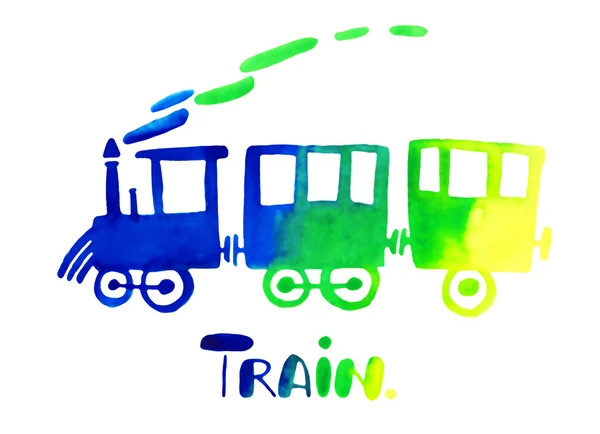 Suluboya çizgi film treni