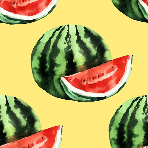 Aquarell-Wassermelonen-Illustration — Stockfoto