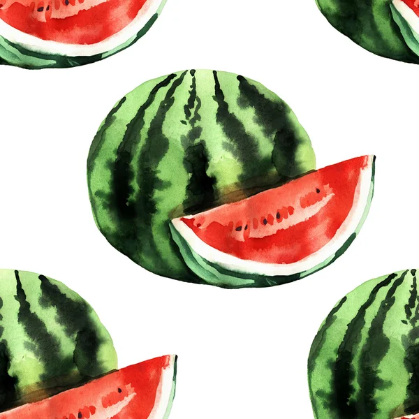 Aquarell-Wassermelonen-Illustration — Stockfoto