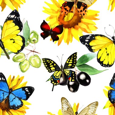 suluboya kelebek deseni