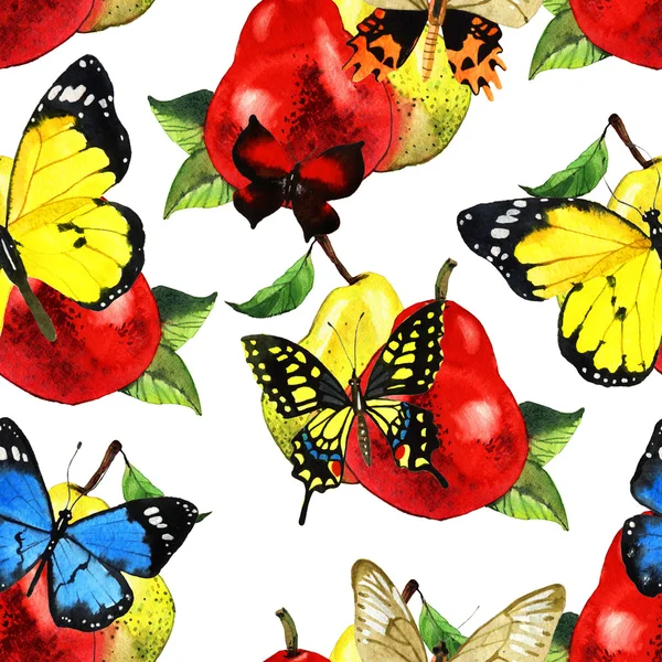 Akvarell pillangó mintás — Stock Fotó