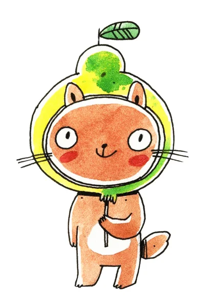 Ilustrace akvarel Cat — Stock fotografie