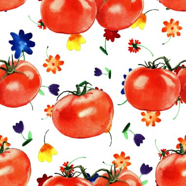 suluboya domates çizimi