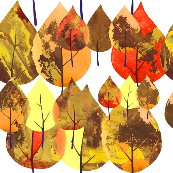 Patrón otoño acuarela — Foto de Stock