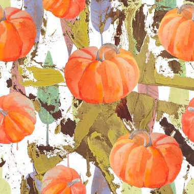 Suluboya balkabağı deseni