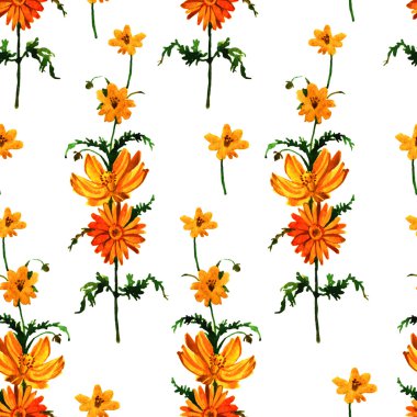 Suluboya çiçek deseni