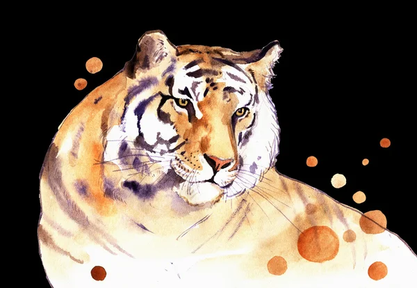 Watercolor tiger illustration — Stock Photo, Image