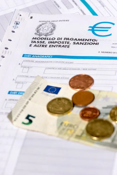 Modello di pagamento tasse iitaliano (F23 o F24)