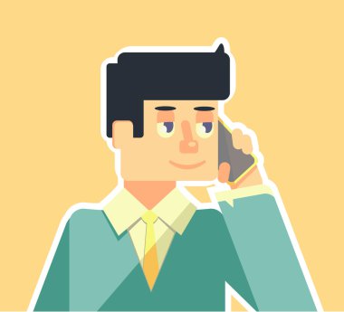 adam phone2 üzerinde konuşuyor