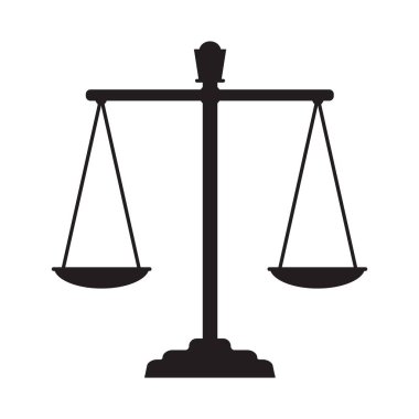 Adaletin terazisi sade düz figür.