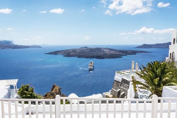 산토리니, 지중해, 그리스의 아름 다운 보기 로열티 프리 스톡 이미지