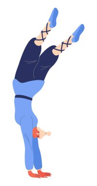 Genç karakter geleneksel Çin dövüş sanatları kıyafetleriyle amuda kalkıyor. Zui-quan savaşçısı beyaz üzerine izole edildi.