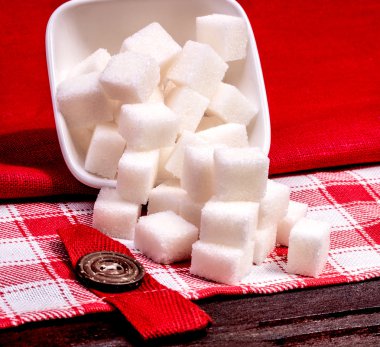 beyaz şeker küpleri yığını