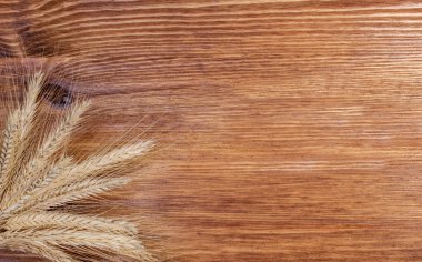 Eski ahşap tahta kuru otlar ile brown