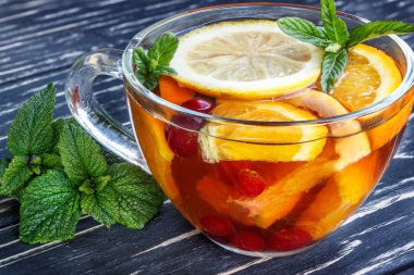 çiçek çay portakal kızılcık nane Ice 