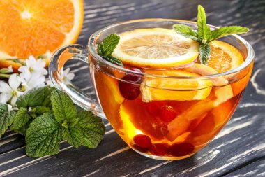 çiçek çay portakal kızılcık nane Ice 