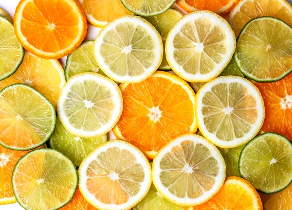 Frutas en rodajas coloridas mixtas —  Fotos de Stock