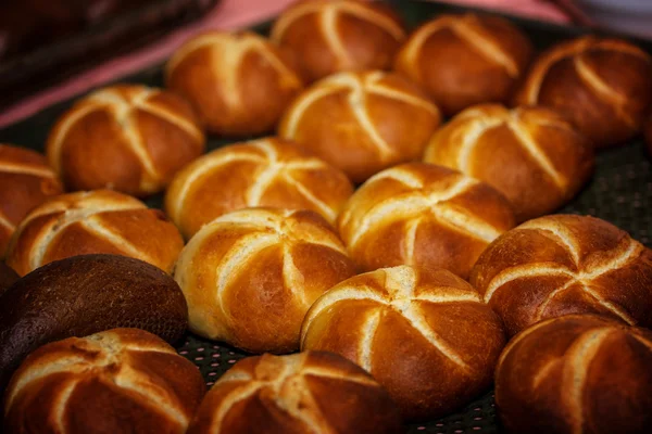 Verse Hamburger broodjes. Close-Up — Stockfoto