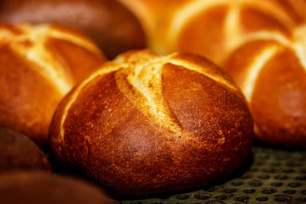 Fresh Hamburger Buns. Close-Up — Fotografie, imagine de stoc