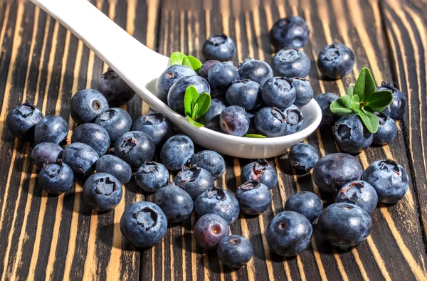 Blueberry on wooden table background. — Stock Photo, Image