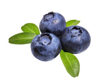Bilberries yaban mersini, izole üzerinde beyaz arka plan