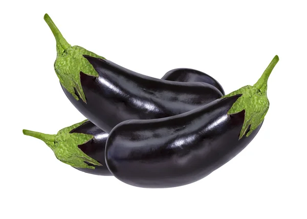 Eggplant on white isolate — Stock Photo, Image