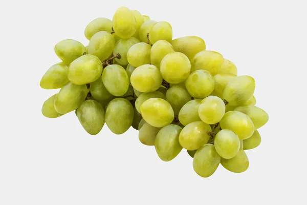 Uvas verdes aisladas en el blanco — Foto de Stock