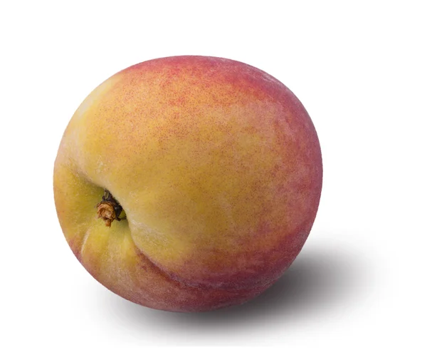 Pfirsich isoliert auf Weiß — Stockfoto