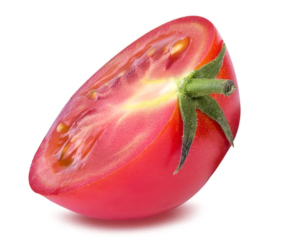 Rebanada de tomate aislada en blanco, aislada — Foto de Stock
