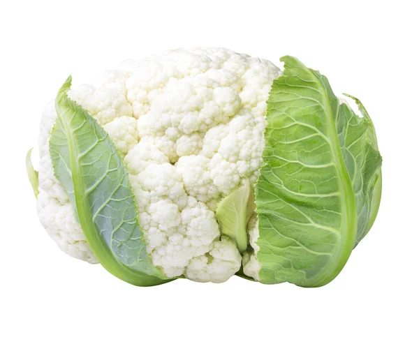 Cauliflower isolated on white, clipping path — Stock Photo, Image