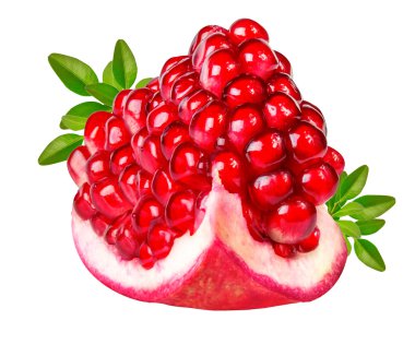 Beyaz üzerine izole edilmiş nar. 