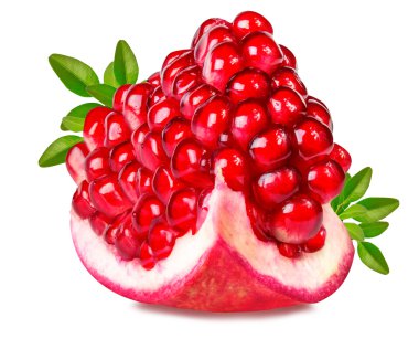 Beyaz üzerine izole edilmiş nar. 