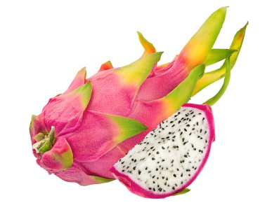 Beyaz arkaplanda Ejder Meyvesi izole