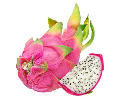 Beyaz arkaplanda Ejder Meyvesi izole