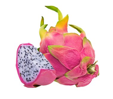 Beyaz arkaplanda Ejder Meyvesi izole